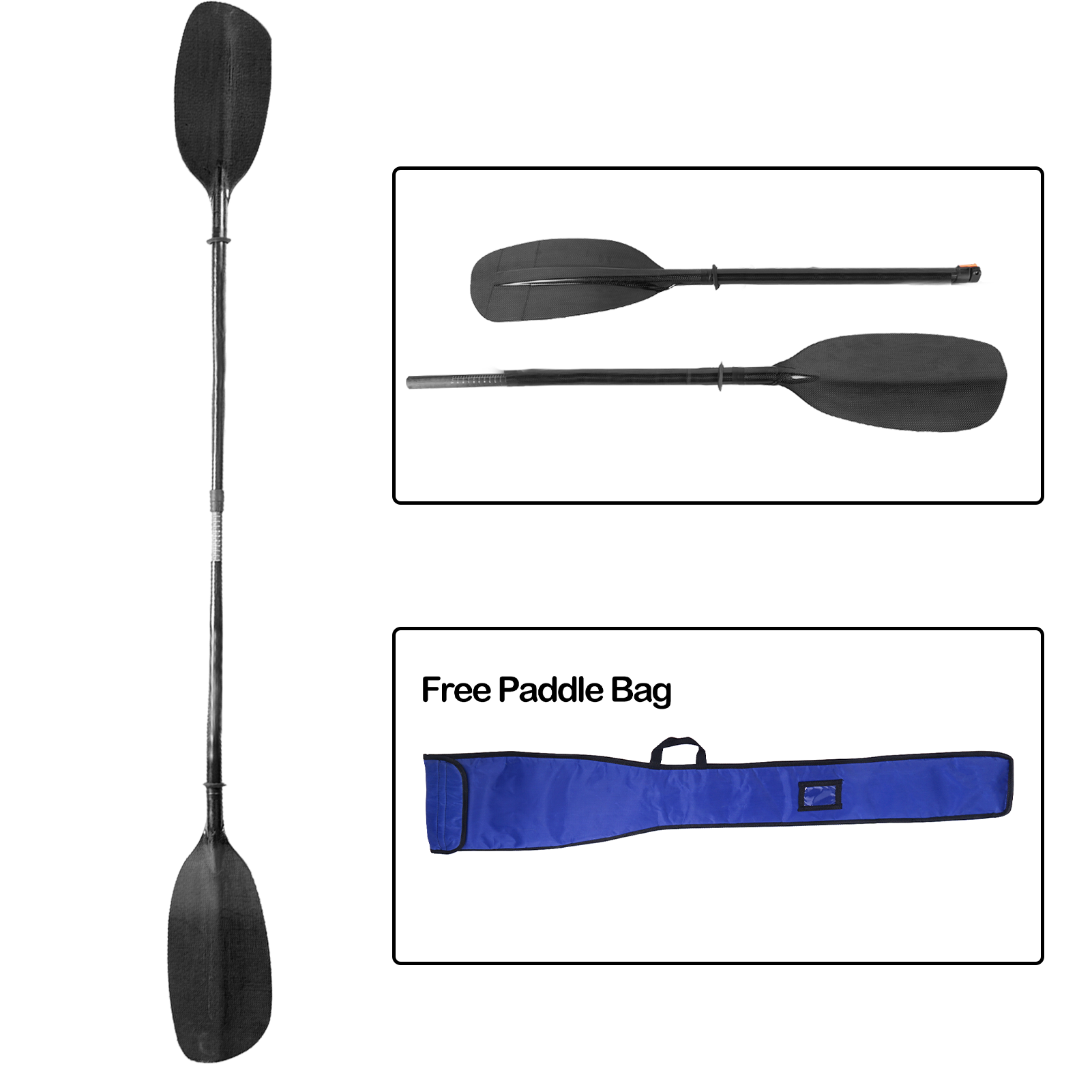 Kayak Paddle Carbon - Dayung air putih karbon 815g, poros