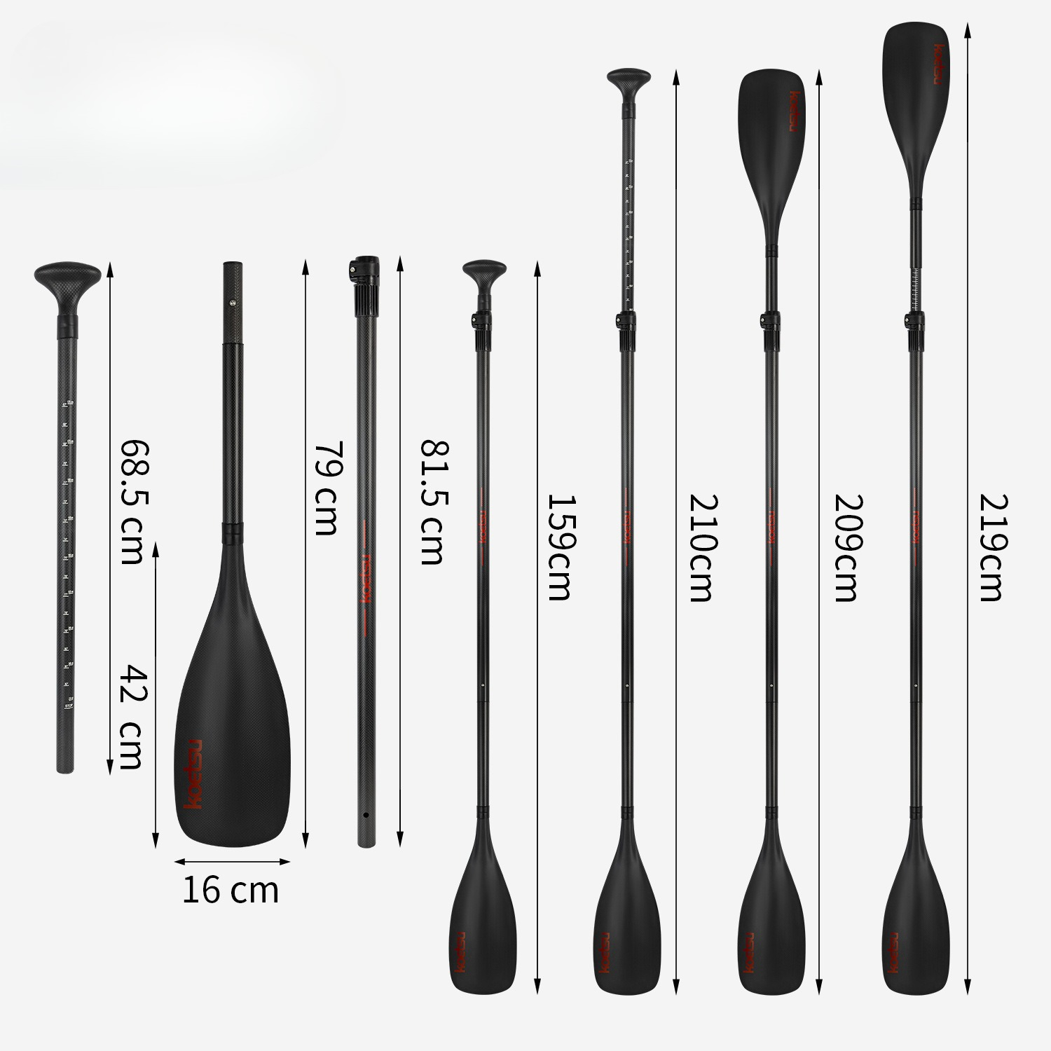 Dayung Kayak Serbaguna, Bahan  - Kayak Paddle Carbon ulasan dan harga