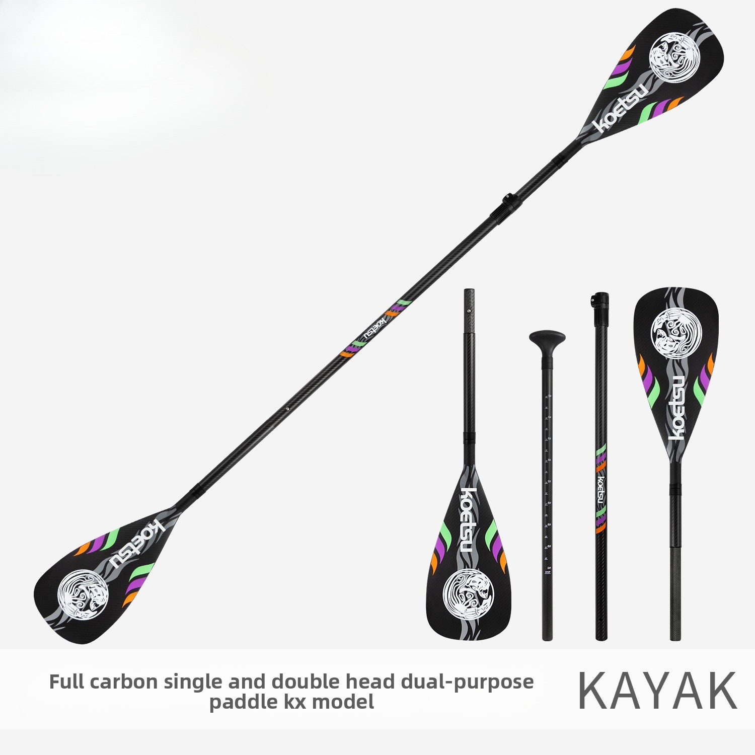 Dayung SUP serat karbon penuh  - Kayak Paddle Carbon ulasan dan harga