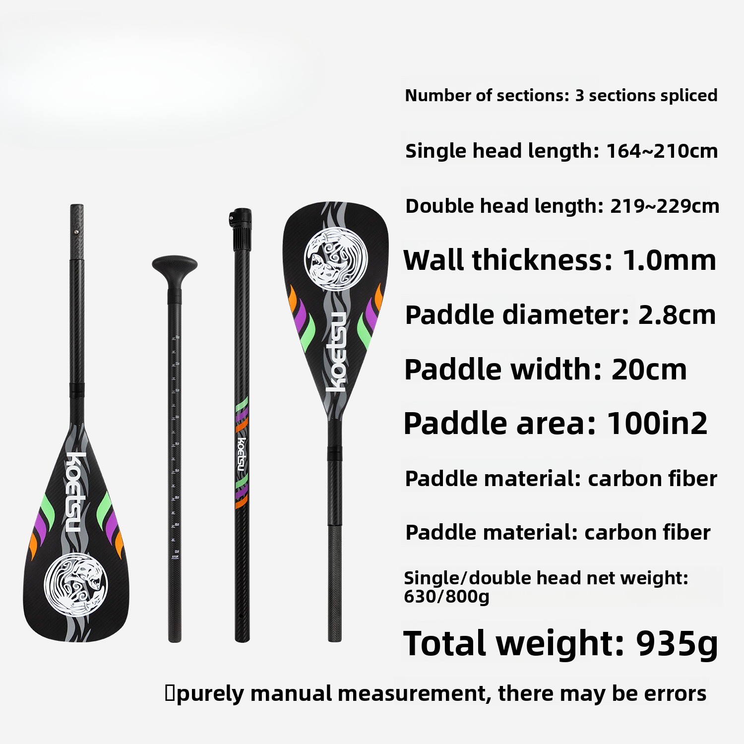 Dayung SUP serat karbon penuh  - Kayak Paddle Carbon ulasan dan harga