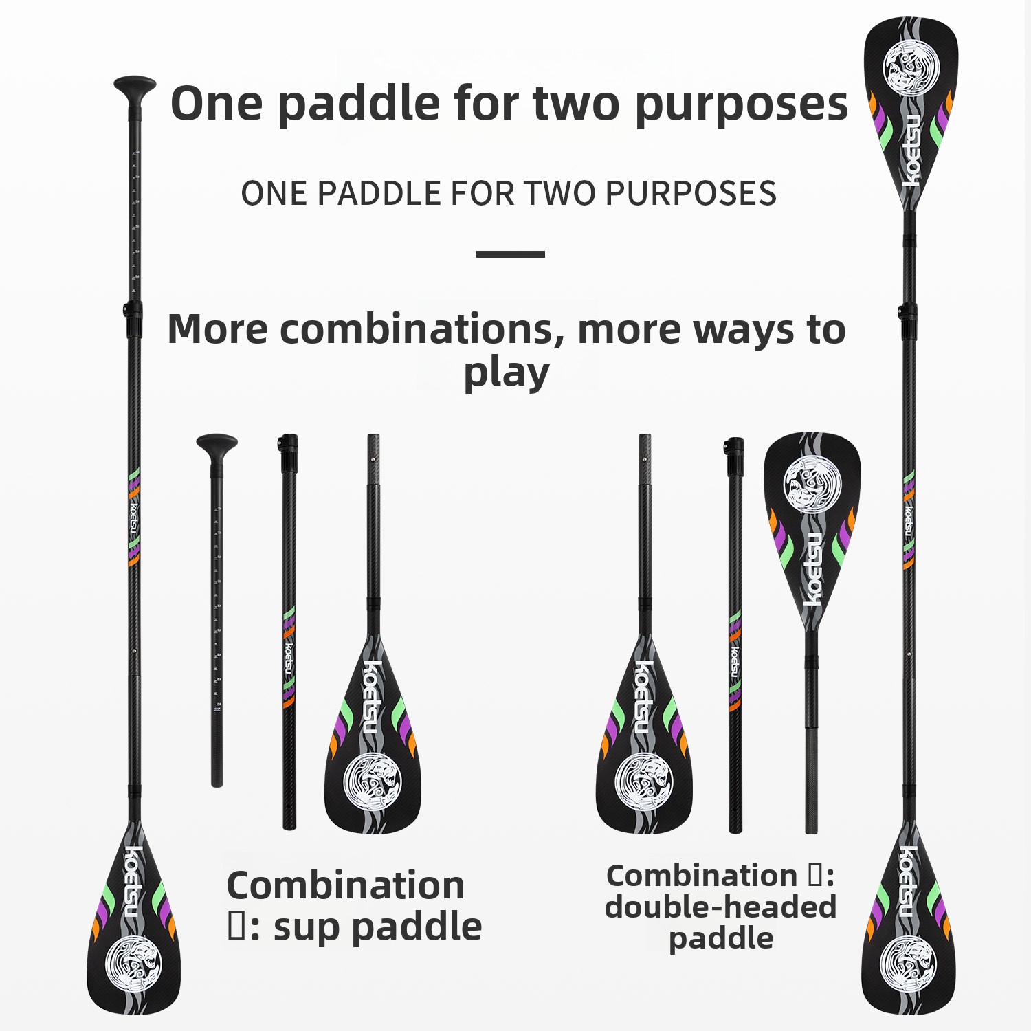 Dayung SUP serat karbon penuh  - Kayak Paddle Carbon ulasan dan harga